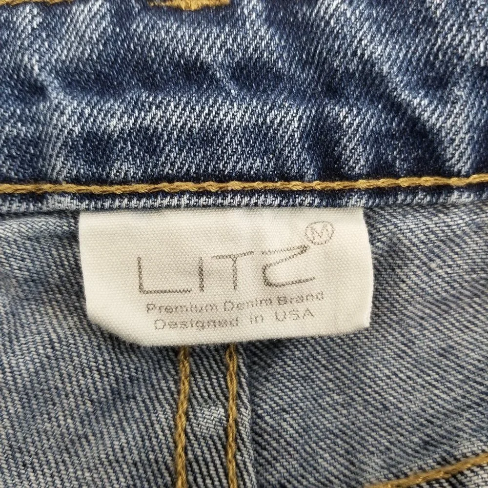 Litz Destroyed Distressed High Waist Denim Shorts - Picture 5 of 5